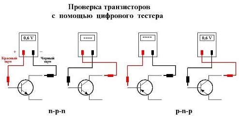 Схема проверки транзисторов