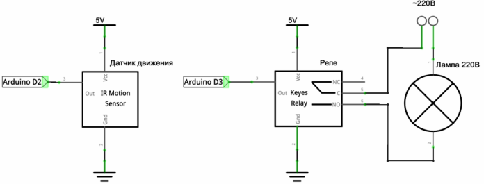 Схемы подключения датчиков к Арлдуино