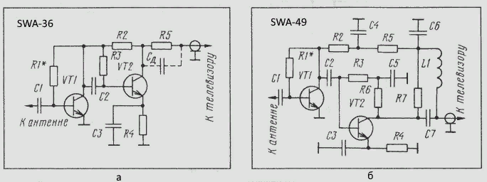 Схема усилителя серии SWA
