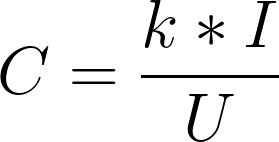 Формула для вычисления емкости рабочего конденсатора