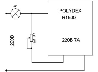 Схема подключения интегрального регулятора мощности POLYDEX R1500