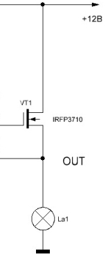 Подключение MOSFET транзистора
