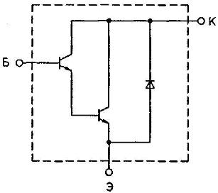 Внутреннее устройство составного транзистора