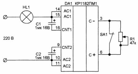 Регулятор мощности на микросхеме Кр1182ПМ2