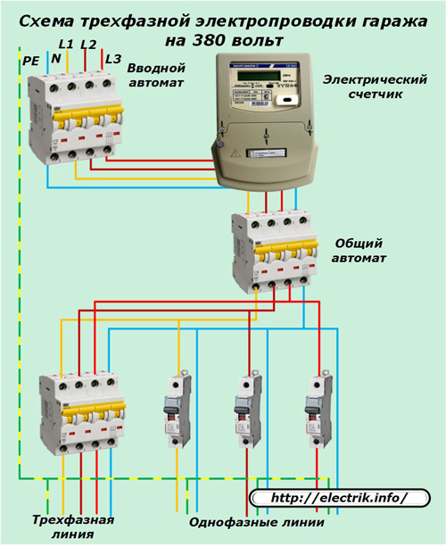 Схема Электропроводки В Гараже Фото