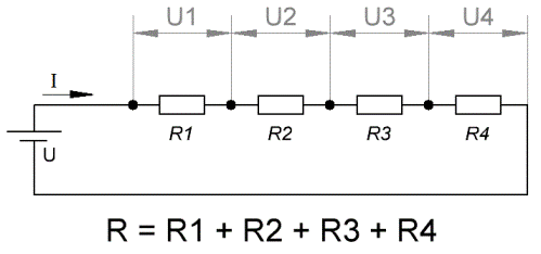 Схема последовательного соединения