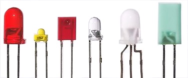 Индикаторные светодиоды для выводного монтажа