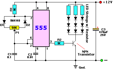 Схема светорегулятора для светодиодных лент