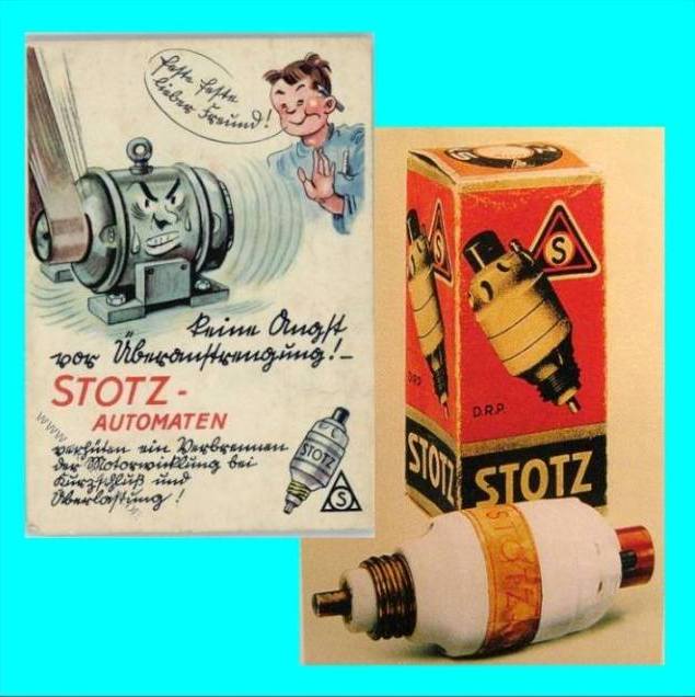 Реклама автоматических выключателей Хуго Штоца в 20-х - 30-х годах XX века
