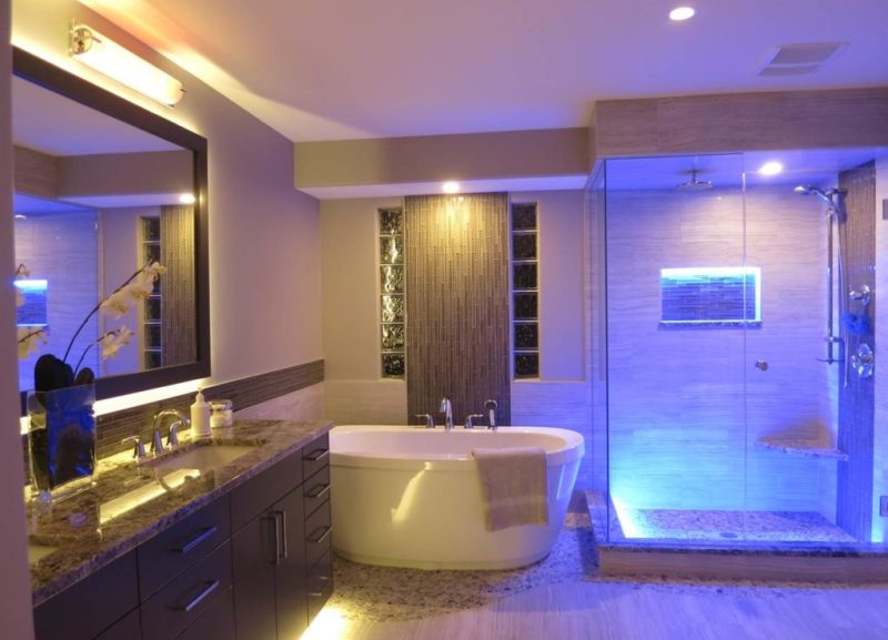 Как правильно распределить свет в ванной