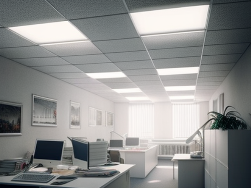 Люминесцентное освещение в офисе